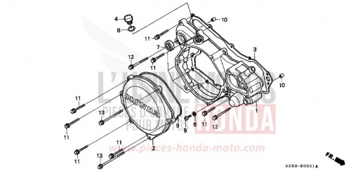 PANNEAU CARTER-MOTEUR D. CR250RT de 1996
